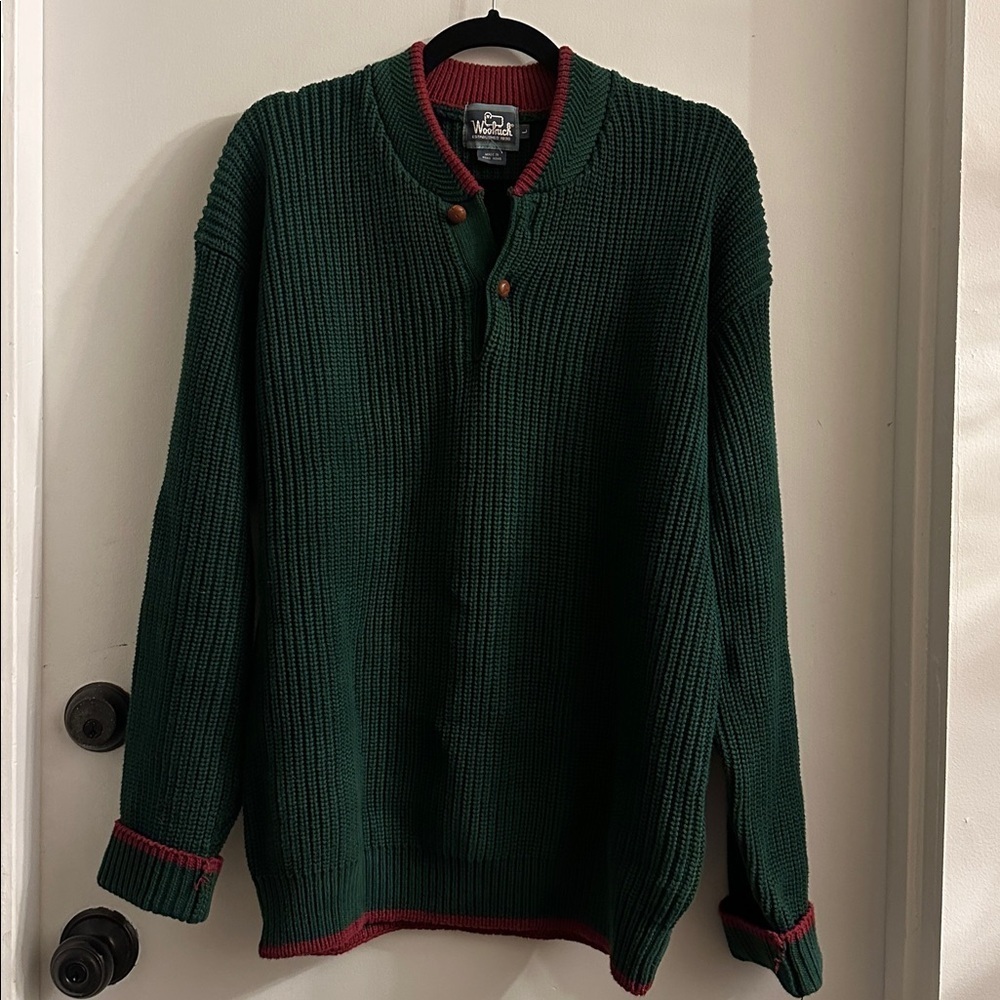Vintage Woolrich Dartmouth Sweater green cotton men’s large